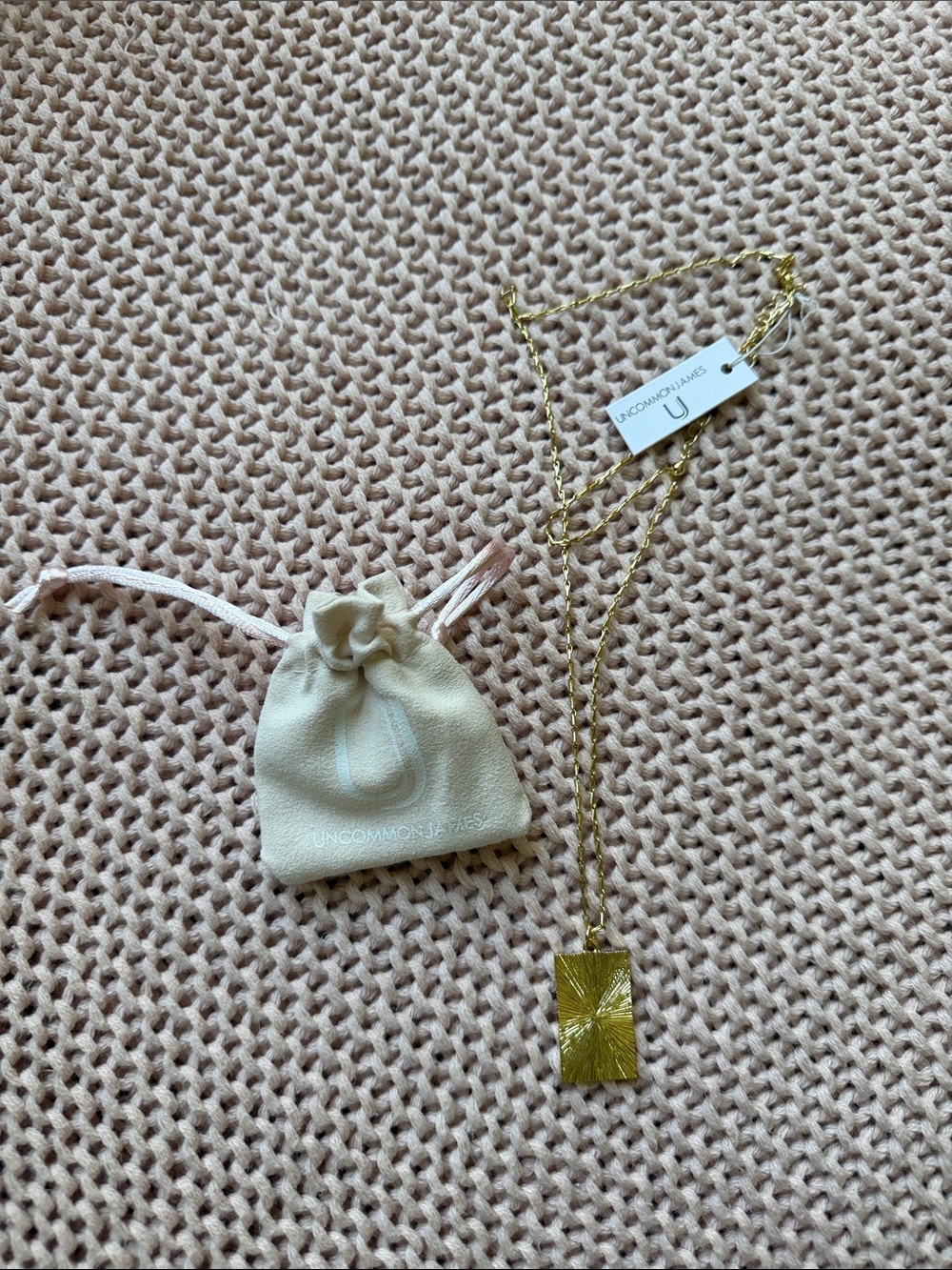 Uncommon James Gold Radiant Rectangle Pendant Necklace